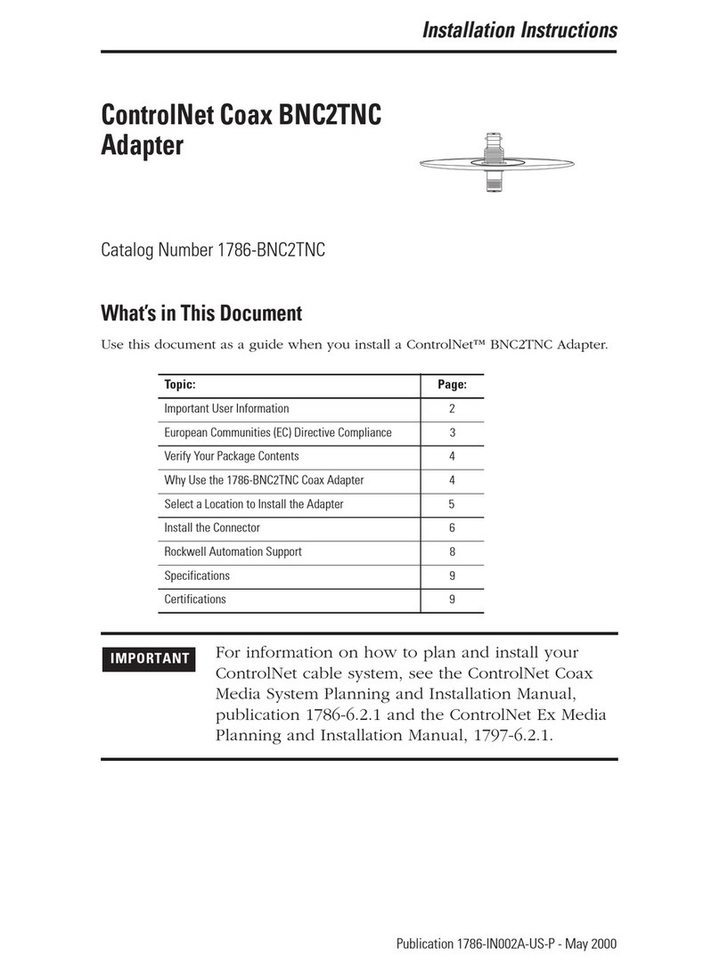 Allen-Bradley ControlNet 1786-BNC2TNC User manual Allen-Bradley ControlNet 1786-BNC2TNC User manual