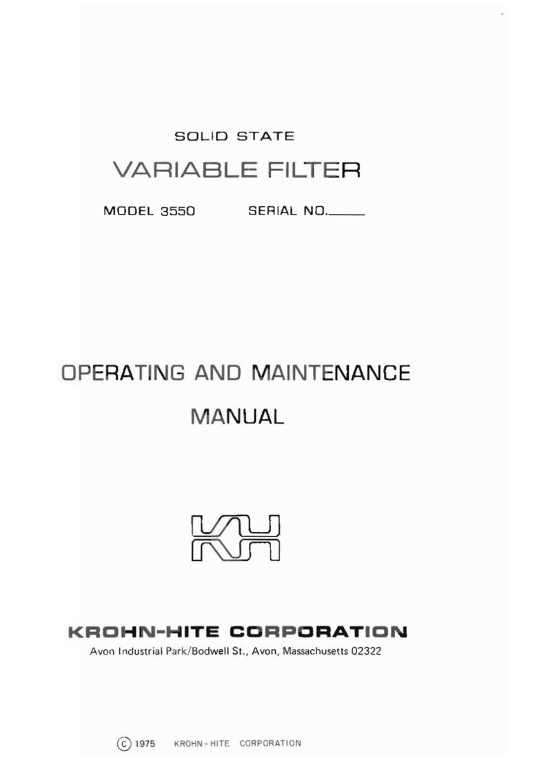 Krohn-Hite 3550 operating and maintaining instruction