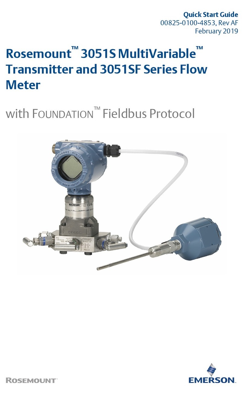 Emerson Rosemount 3051SF Series quick start guide