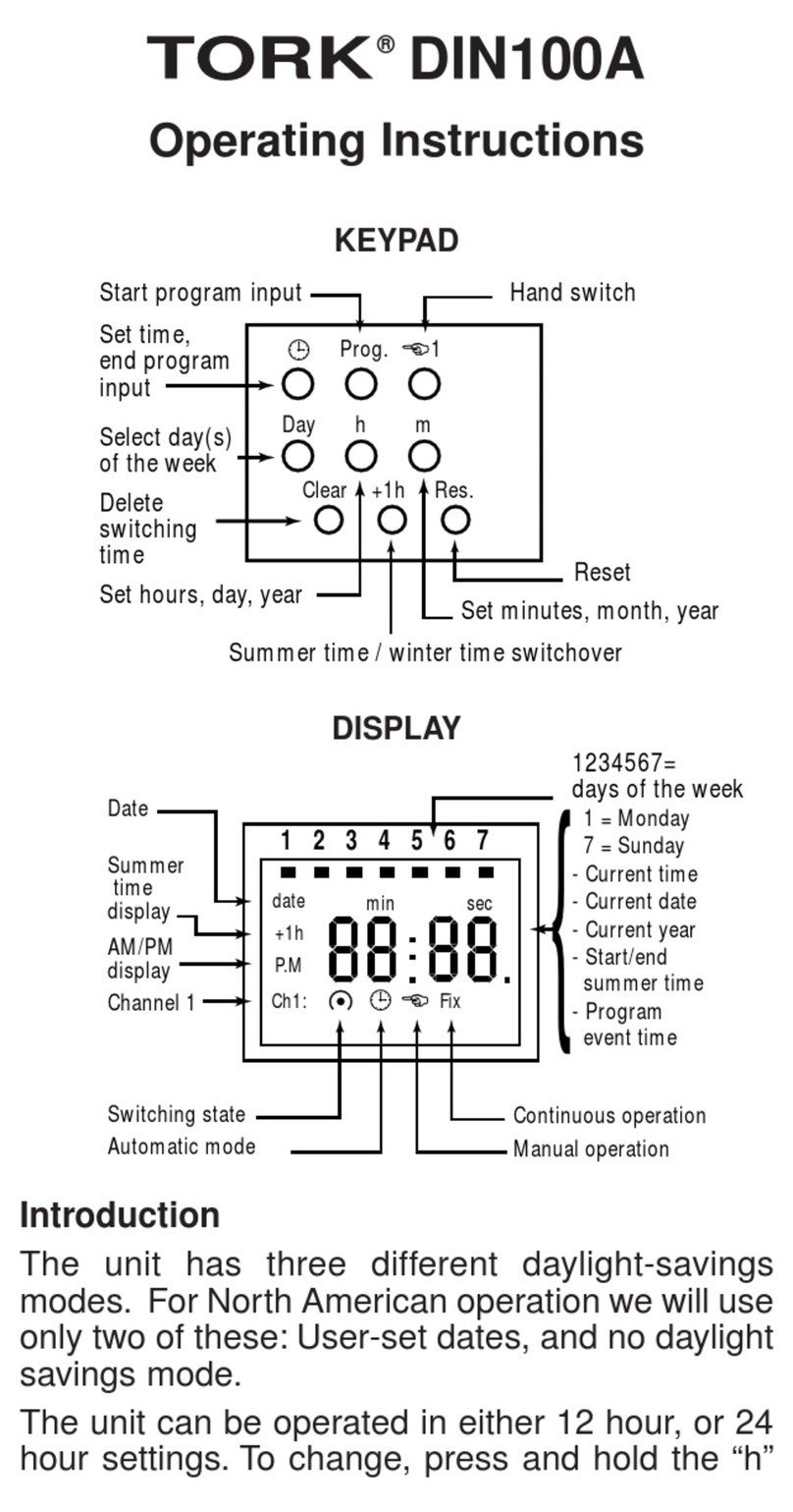 Tork DIN100A operating instructions