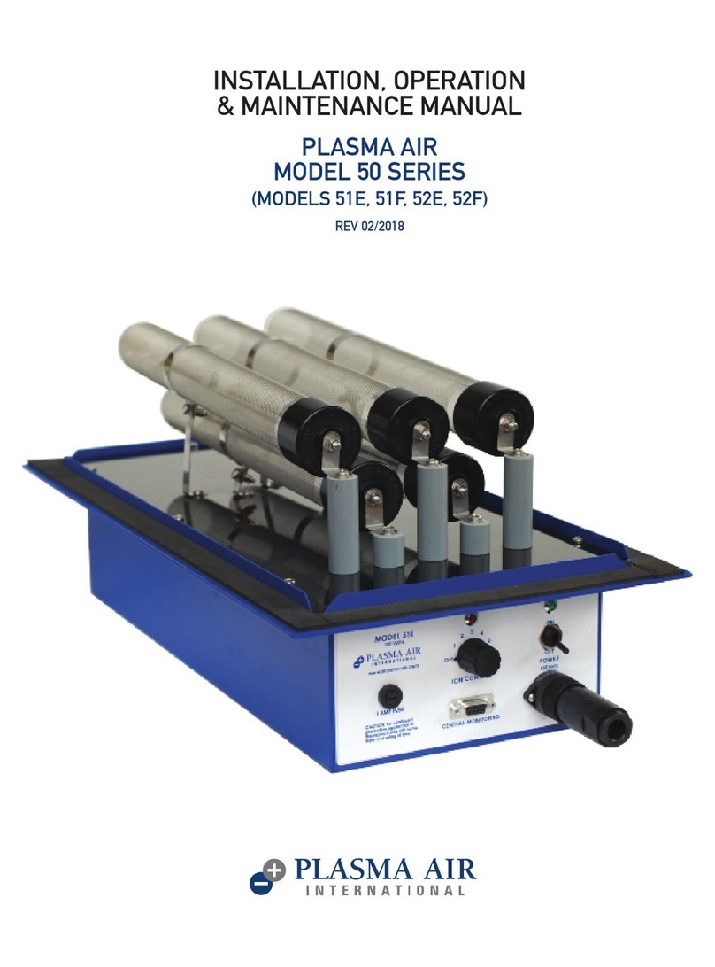 Plasma Air 50 Series Installation, operation & maintenance manual