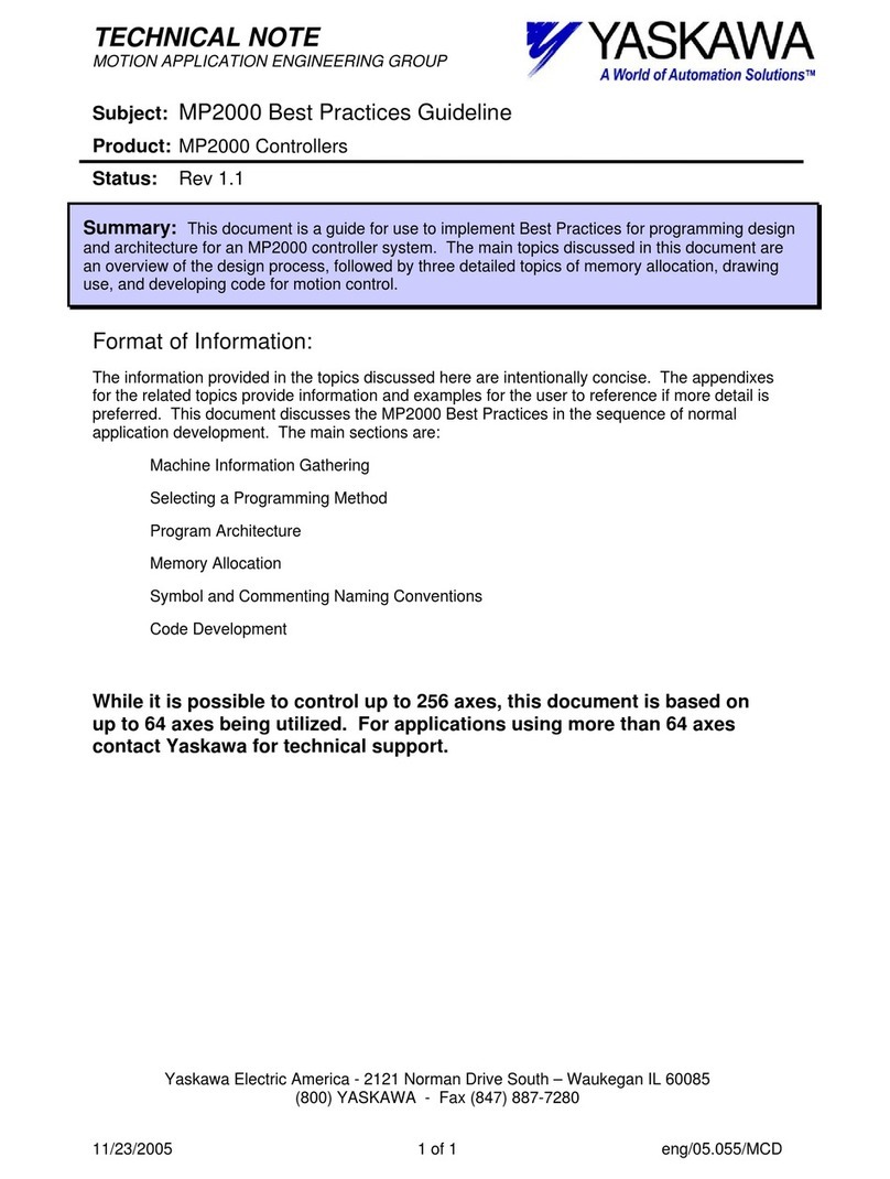 YASKAWA MP2000 Series Instruction Manual
