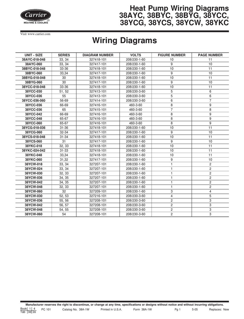 Carrier 38AYC Series Wiring diagrams