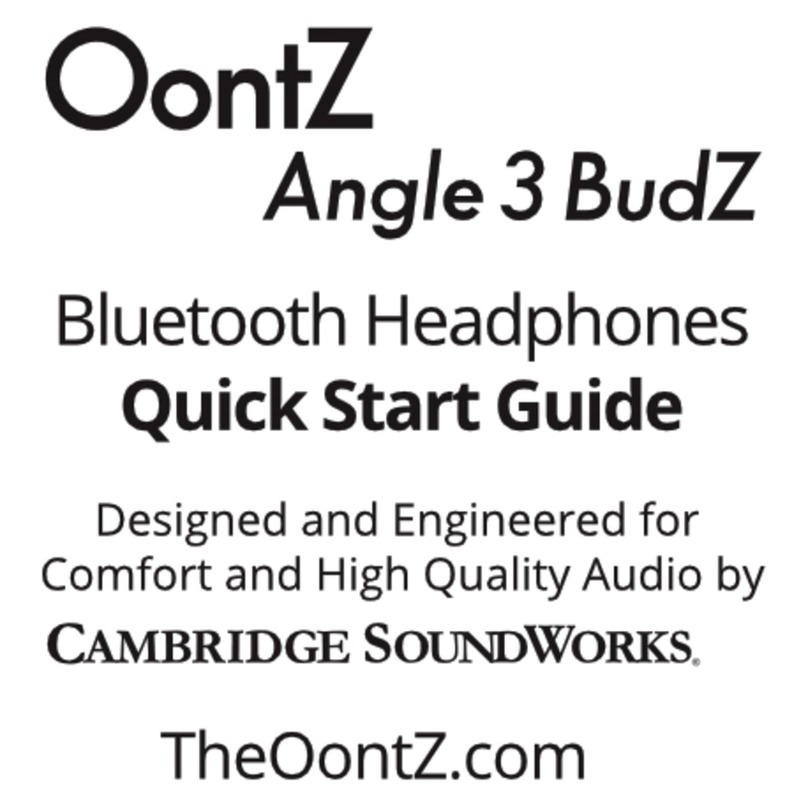 Cambridge Sound Works OontZ Angle 3 BudZ quick start guide Cambridge Sound Works OontZ Angle 3 BudZ quick start guide