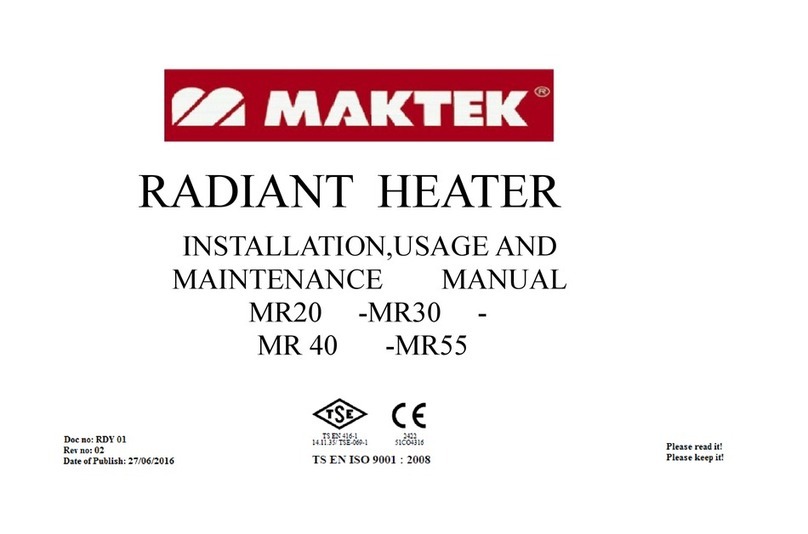 Maktek MR20 INSTALLATION, USAGE AND MAINTENANCE MANUAL