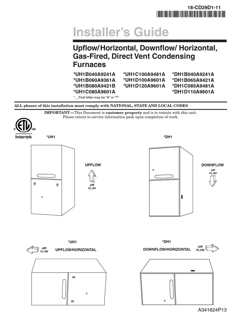 Trane AUH1B040A9241A Assembly instructions