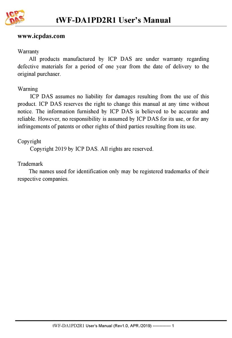 ICP DAS USA tWF-DA1PD2R1 User manual ICP DAS USA tWF-DA1PD2R1 User manual