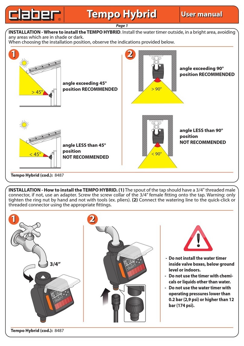 claber Tempo Hybrid user manual