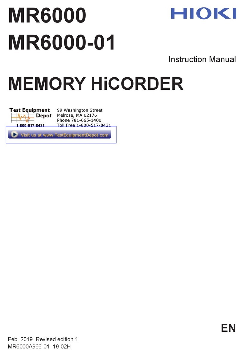 Hioki Memory HiCorder MR6000 instruction manual