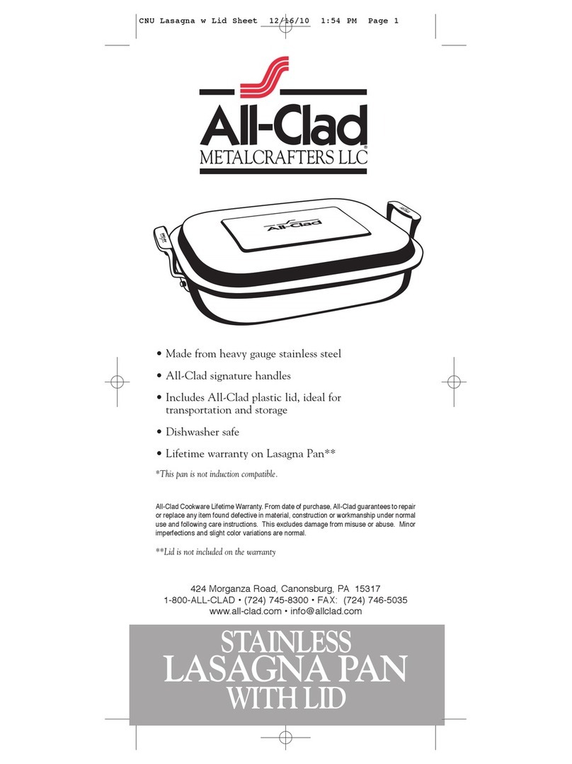all-clad LASAGNA PAN quick start guide
