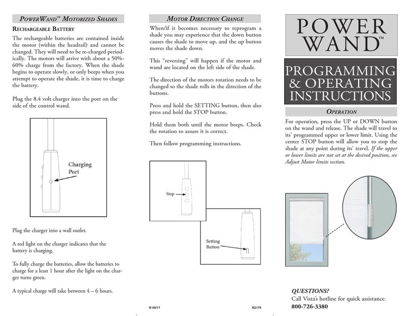 Vista POWER WAND Programming & operating instructions