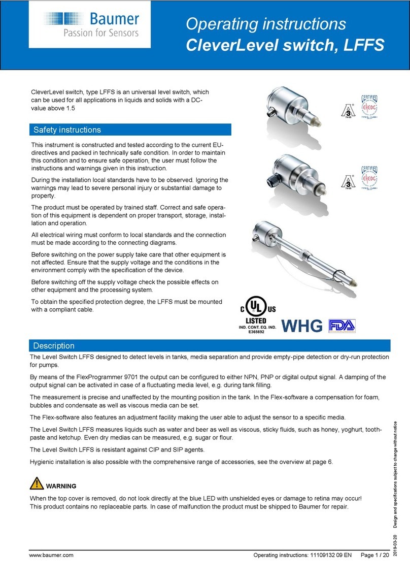 Baumer CleverLevel LFFS-1 Series operating instructions