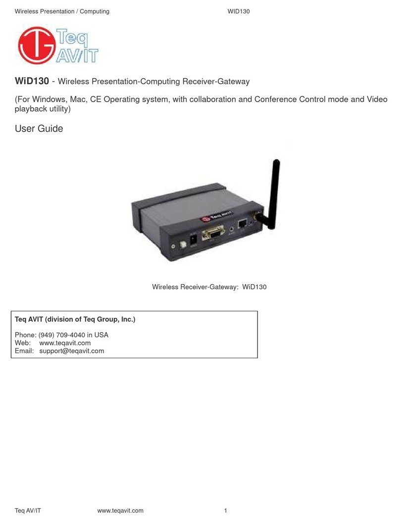 Teq Avit WiD130 user guide