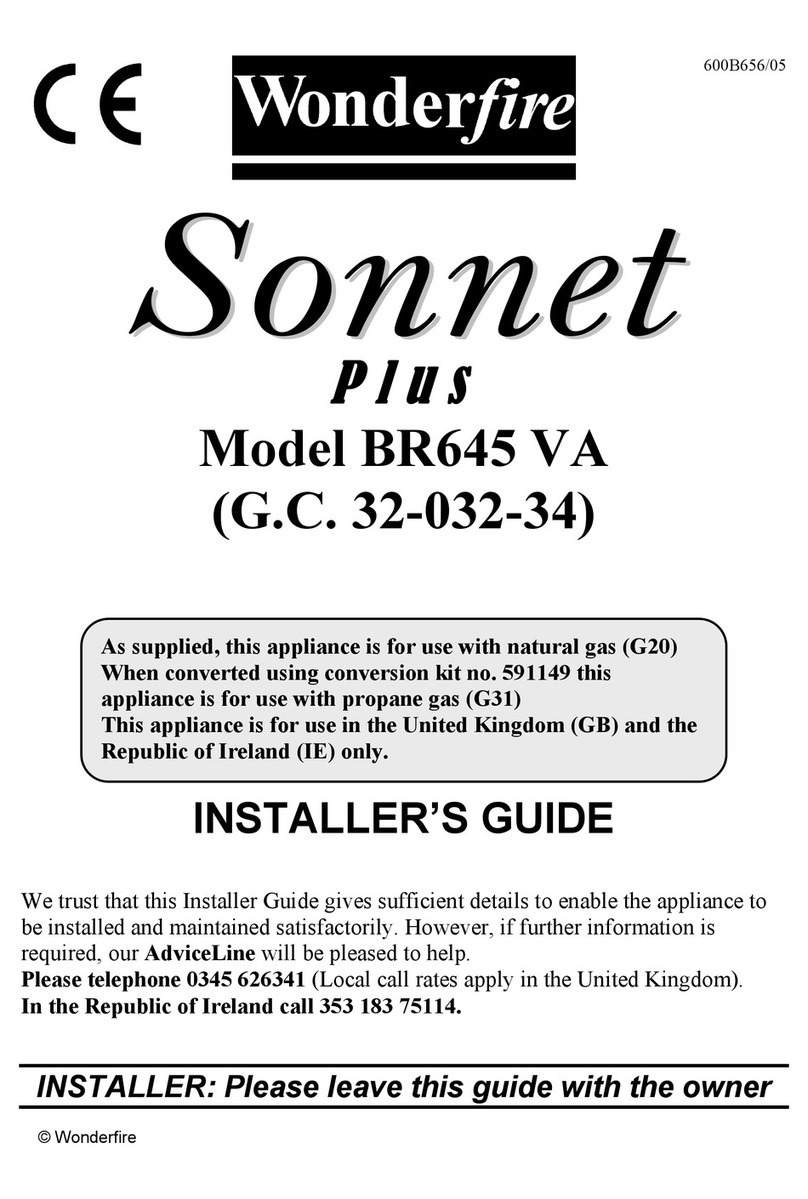 Wonderfire sonnet plus br645 VA Assembly instructions Wonderfire sonnet plus br645 VA Assembly instructions