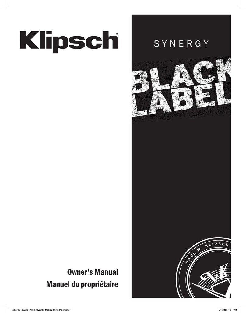 Klipsch Synergy BLACK LABEL User manual