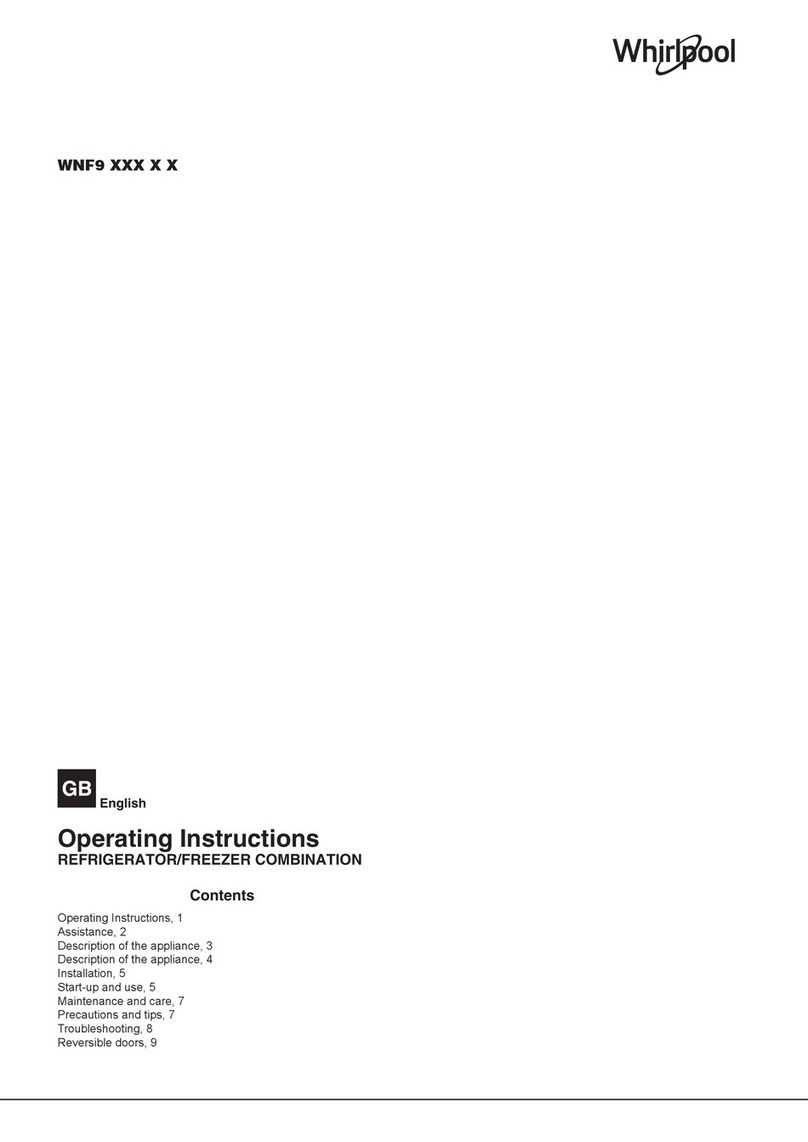 Whirlpool WNF9 Series operating instructions