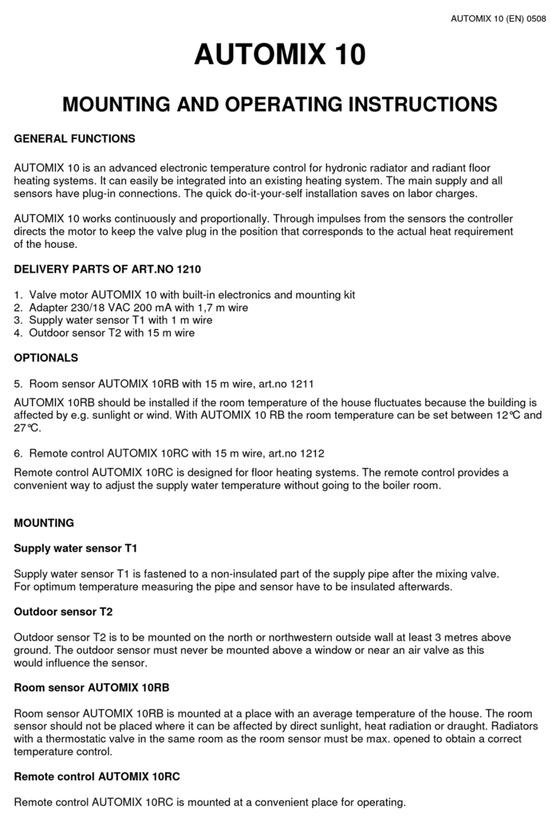 Vexve AUTOMIX 10 Mounting and operating instructions