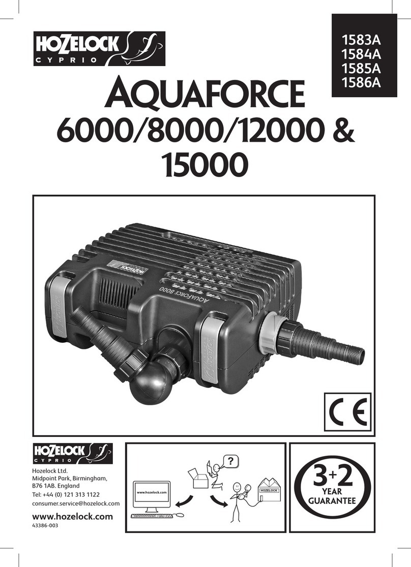 Hozelock Cyprio Aquaforce 6000 Instruction booklet