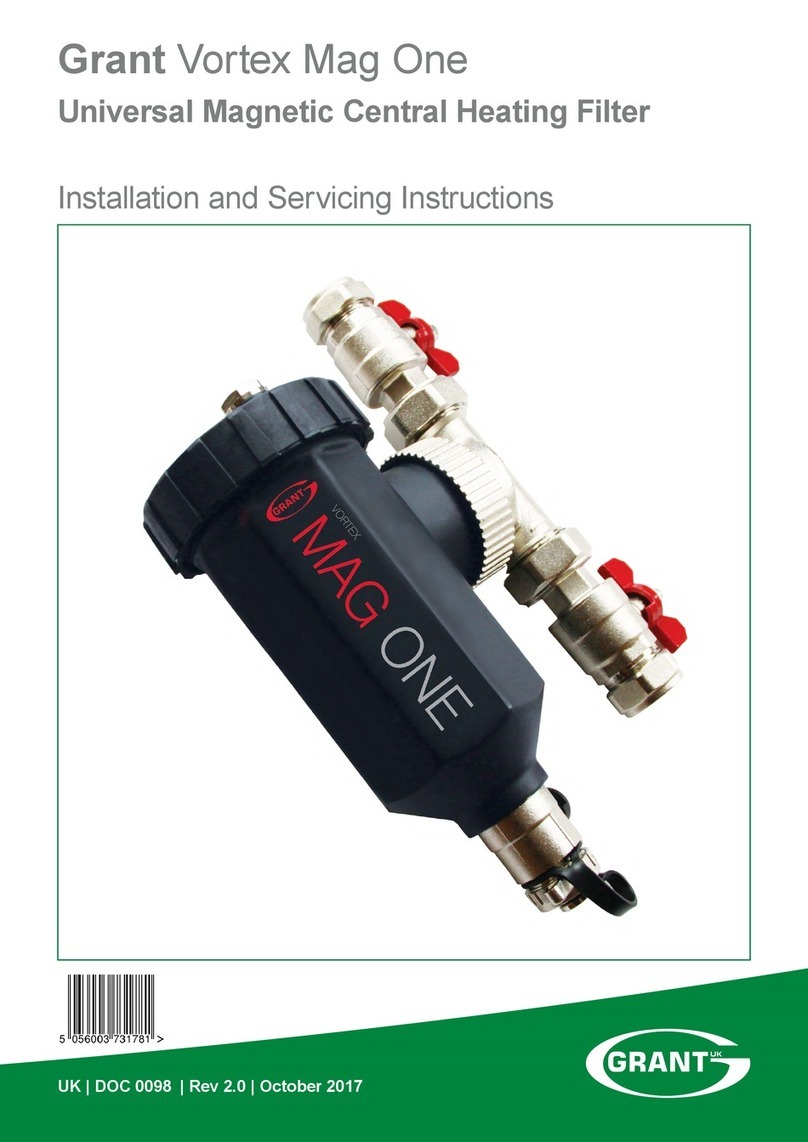 Grant Vortex Mag One Installation and servicing instructions