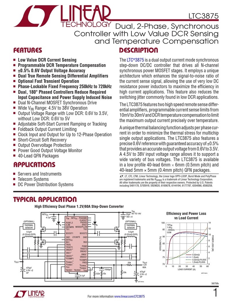 Linear LTC3875 User manual Linear LTC3875 User manual