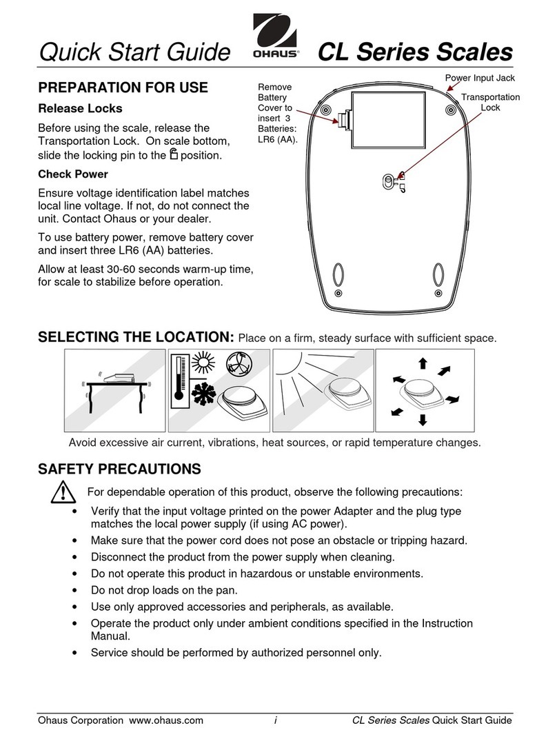OHAUS CL Series User manual