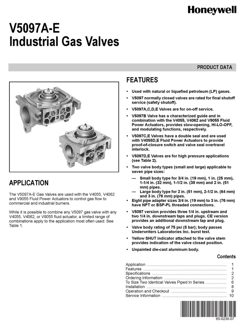 Honeywell V5097A-E Operation manual