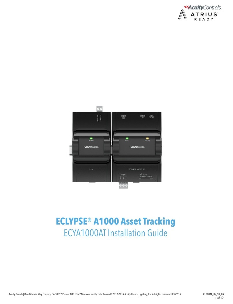 Acuity Controls ECLYPSE A1000 installation guide