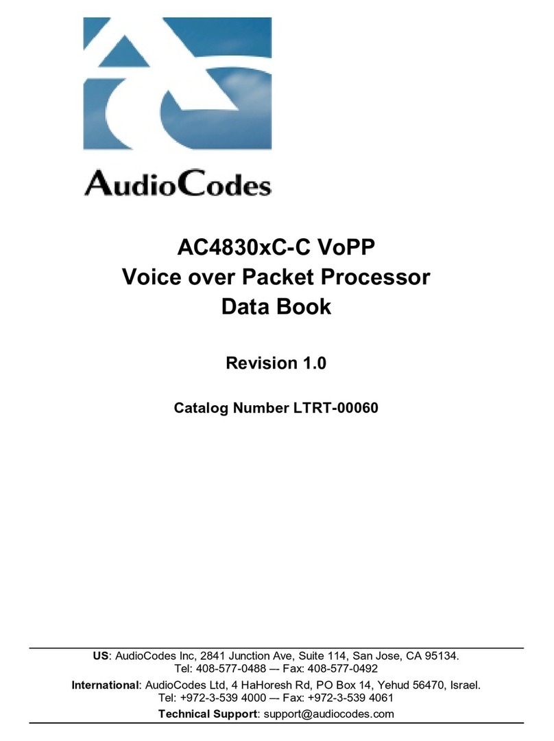 AudioCodes AC4830 C-C Series Product guide