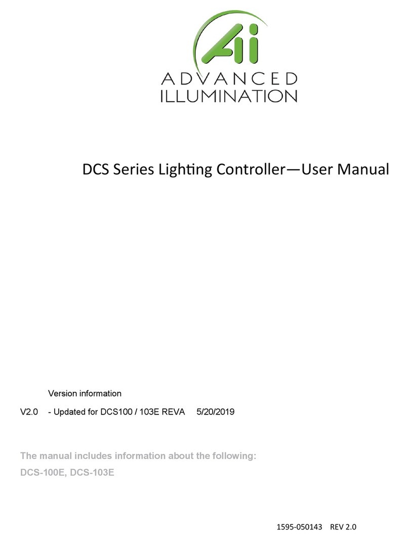 Advanced Illumination DCS Series user manual Advanced Illumination DCS Series user manual