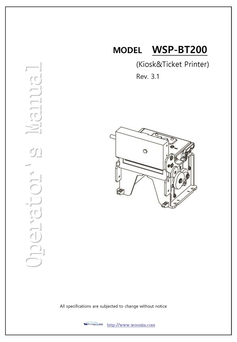 WOOSIM WSP-BT200 Operator's manual