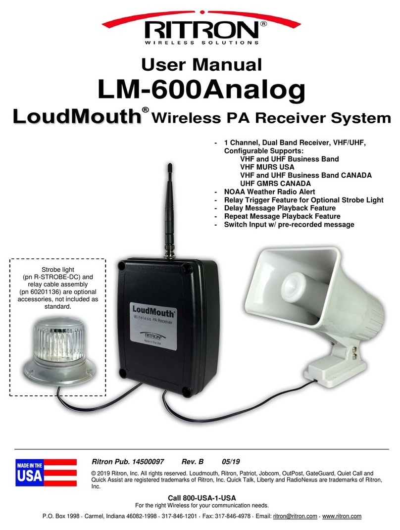 Ritron LoudMouth LM-600Analog User manual
