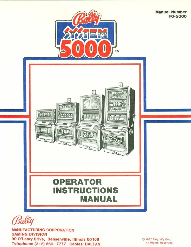 Bally System 5000 Operator's instruction manual