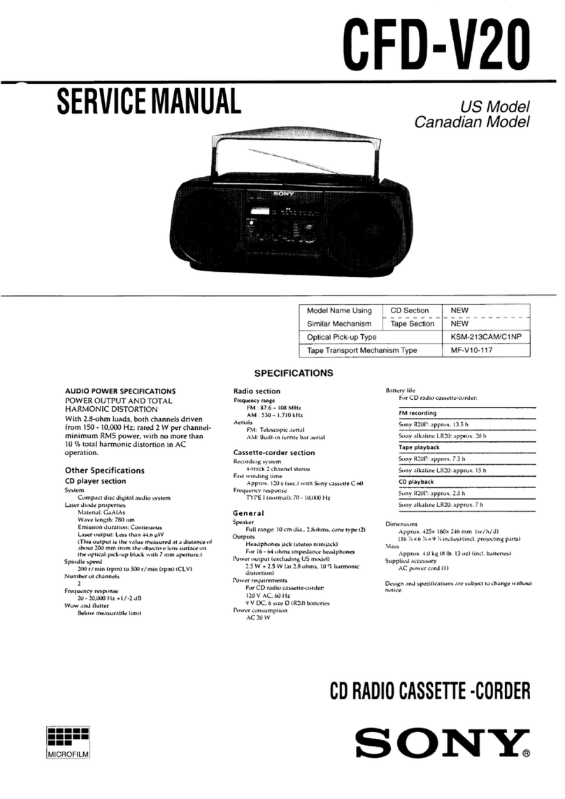 Sony CFD-V20 Service manual