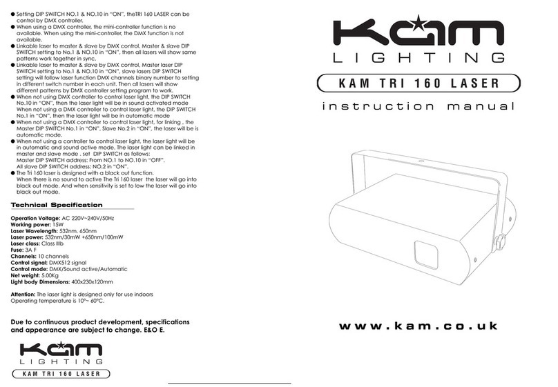 KAM TRI 160 User manual