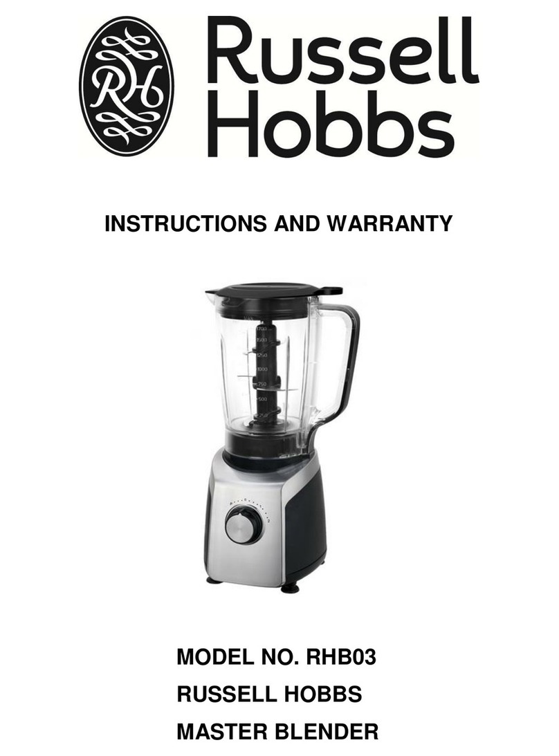 Russell Hobbs RHB03 Instructions and warranty