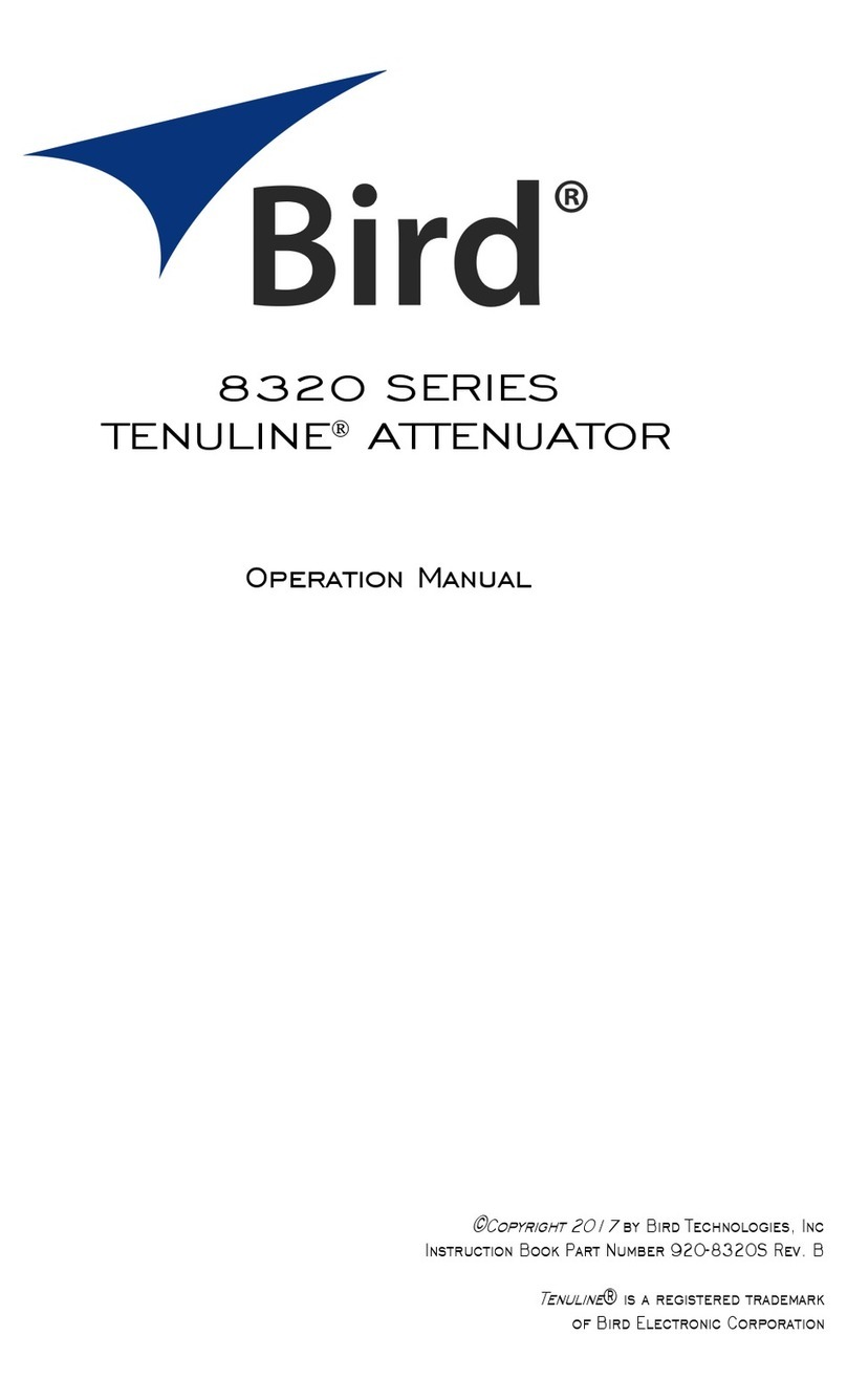 BIRD TENULINE 8321 Operation manual