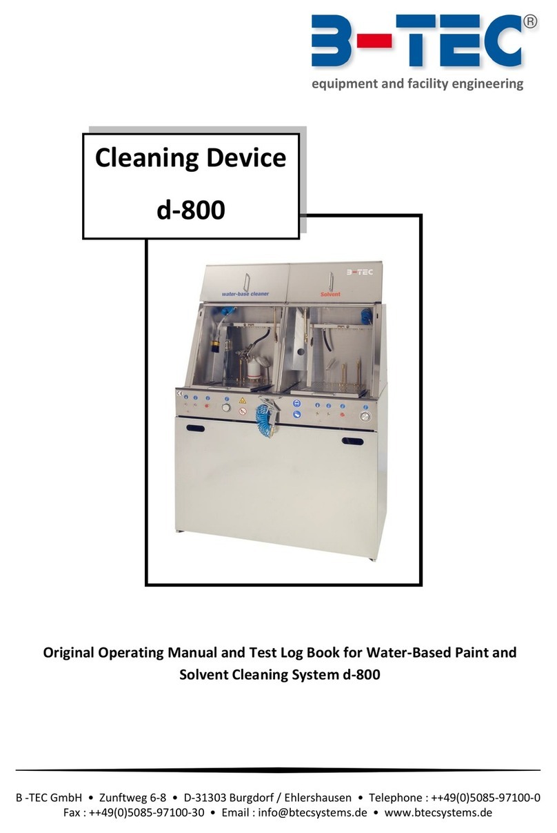 B-TEC d-800 Installation instructions