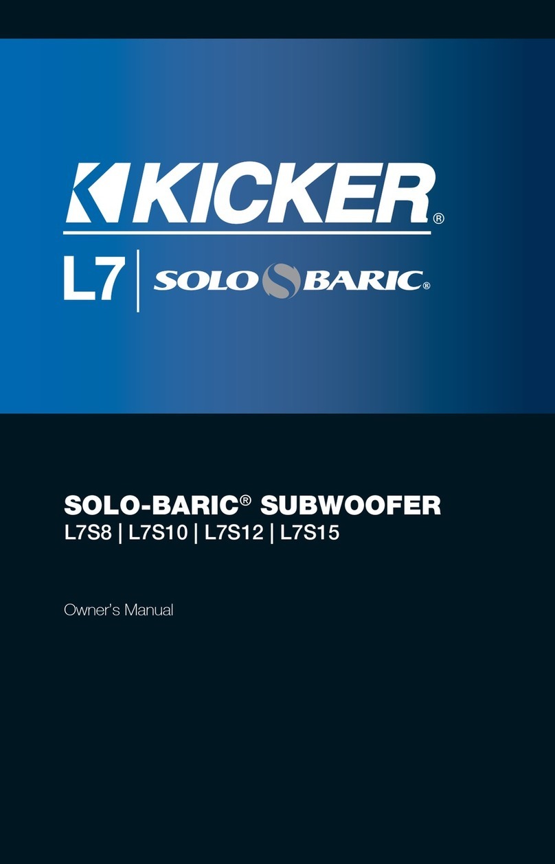 Kicker SOLO-BARIC L7 Series owner's manual