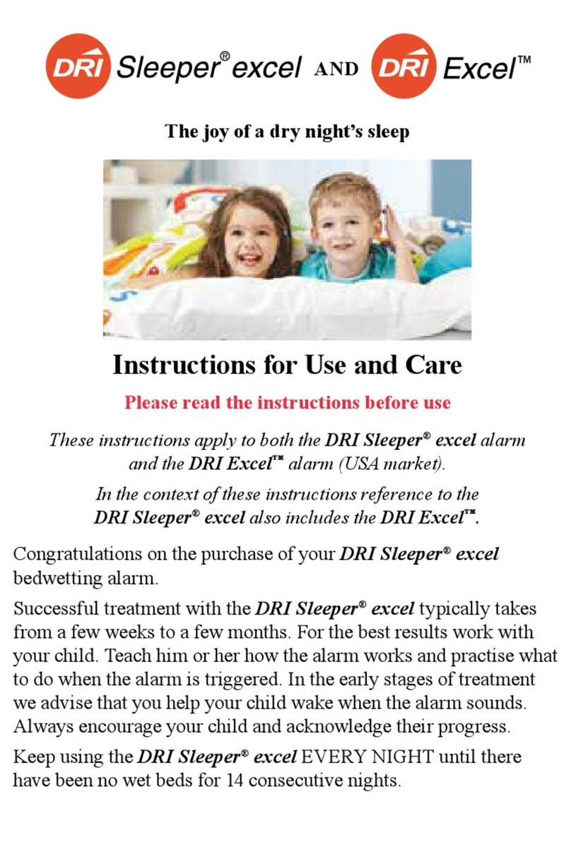 DRI Sleeper excel Instructions for use and care