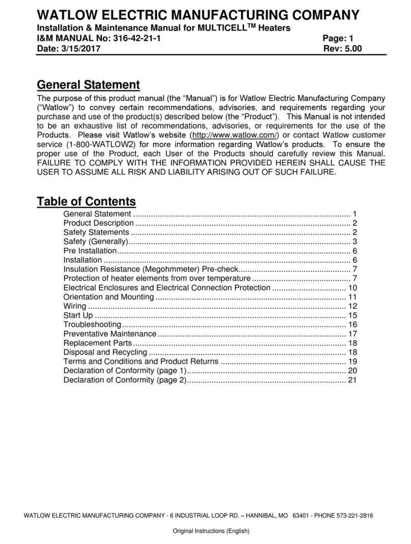 Watlow MULTICELL Instruction Manual