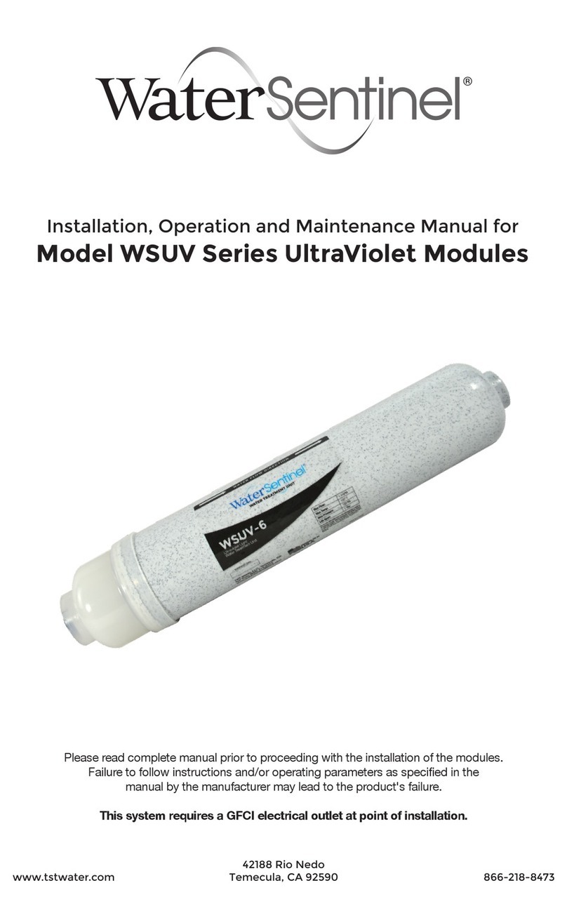 WaterSentinel WSUV Series Installation, operation and maintenance manual