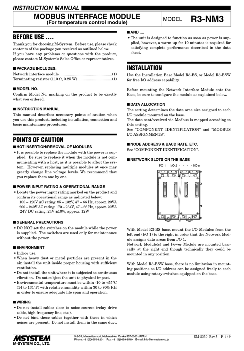 M-system R3-NM3 instruction manual