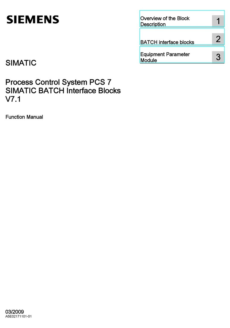 Siemens SIMATIC PCS 7 Parts list manual