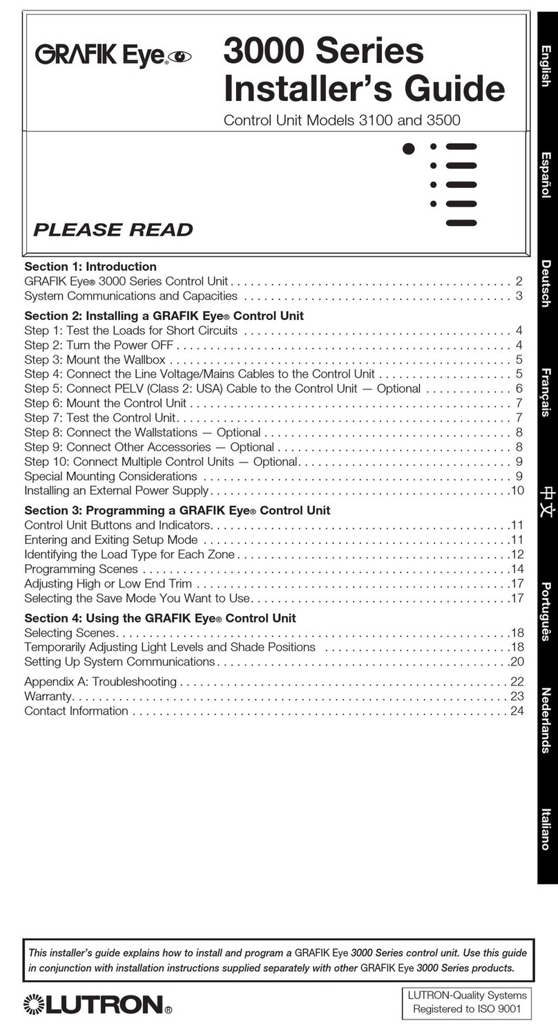 Grafik Eye 3000 Series Installer's guide