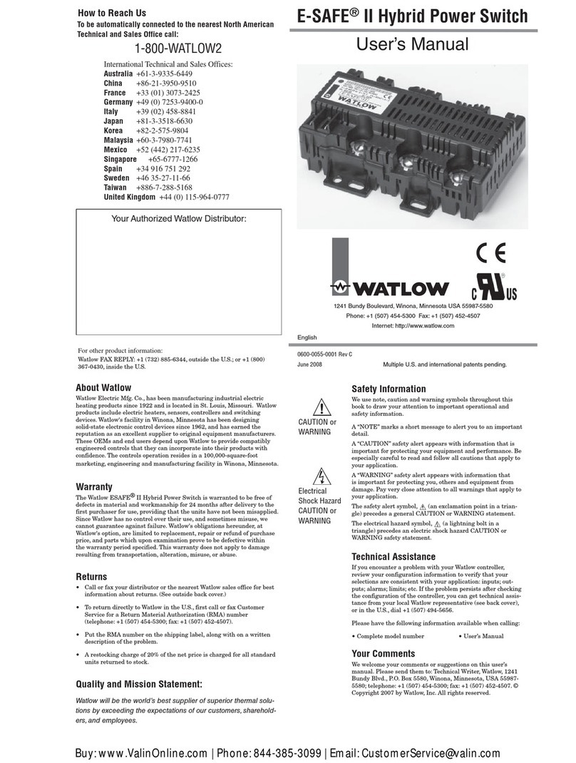 Waltow E-SAFE II User manual