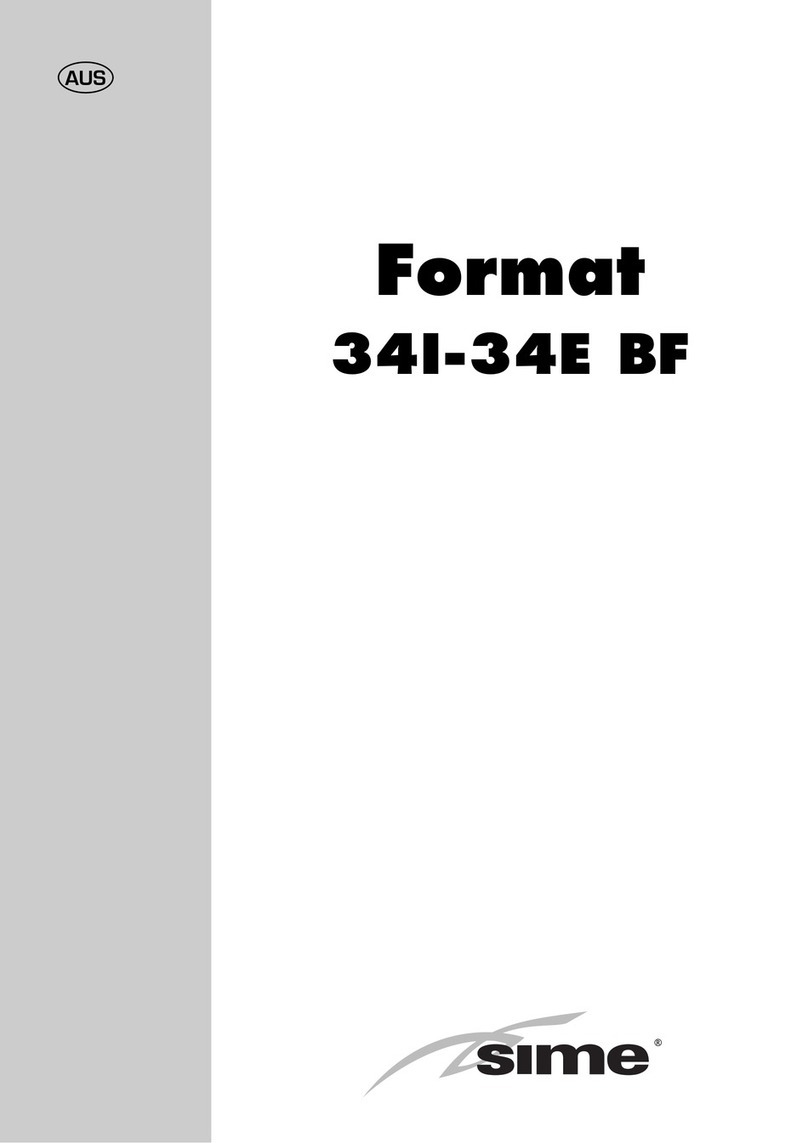 Sime FORMAT 34I BF User manual