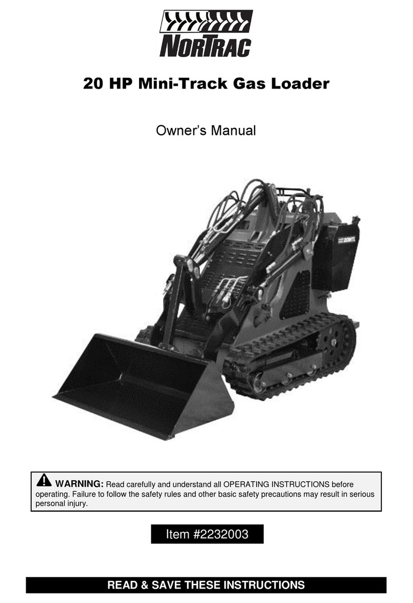 Nortrac 20 HP Mini-Track Gas Loader owner's manual