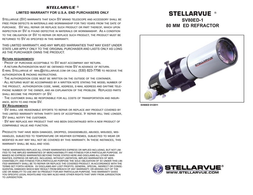 Stellarvue SV80ED-1 User manual