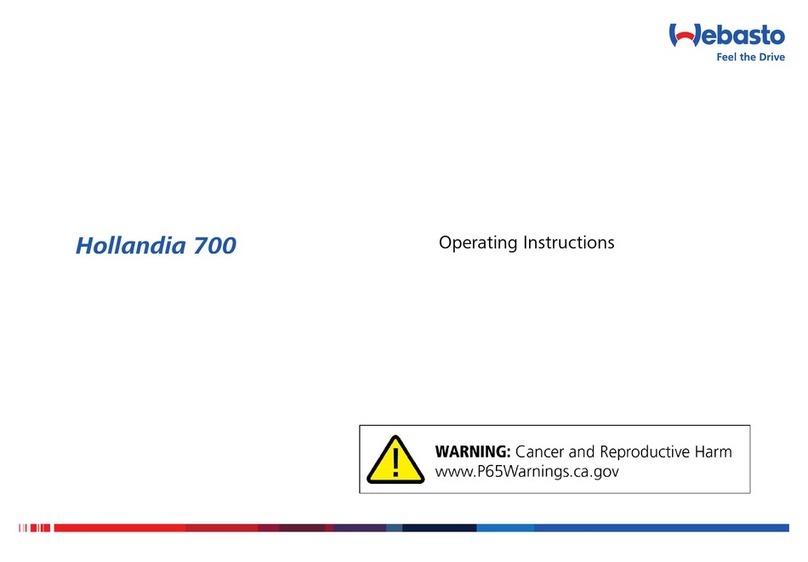 Webasto Hollandia 700 User manual