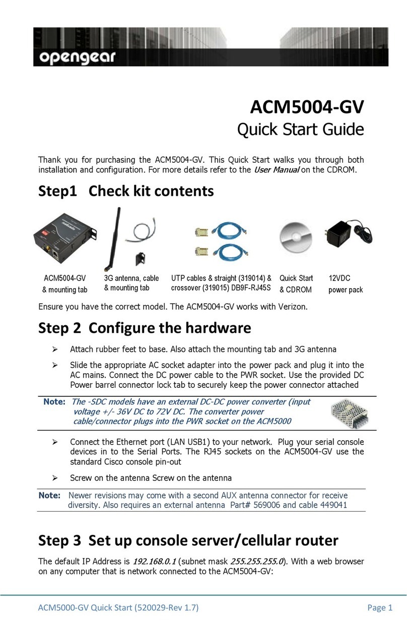 Opengear ACM5004-GV User manual